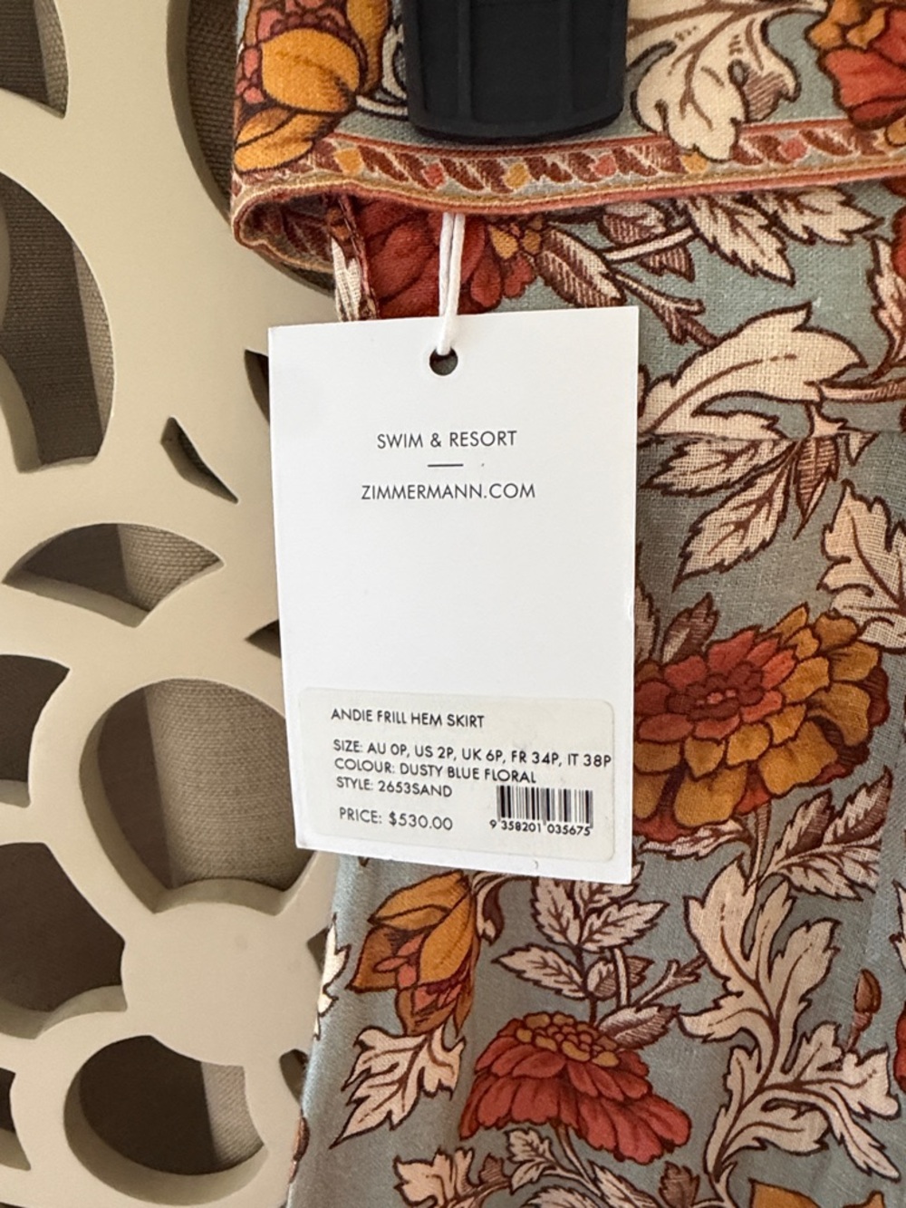 NWT Zimmermann Andie Frill Skirt - Picture 5 of 5